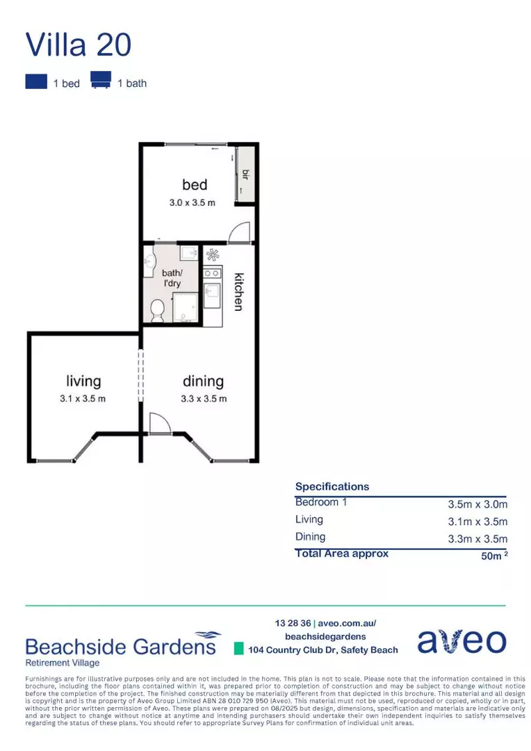 Modern 1-Bed Villa with Extra-Large Living Area