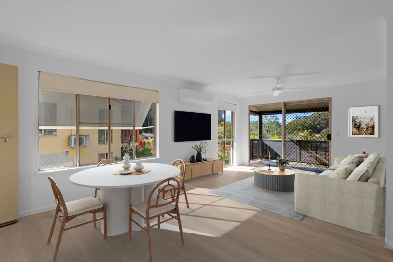 Elevated 2-bedroom villa with scenic views of the trees