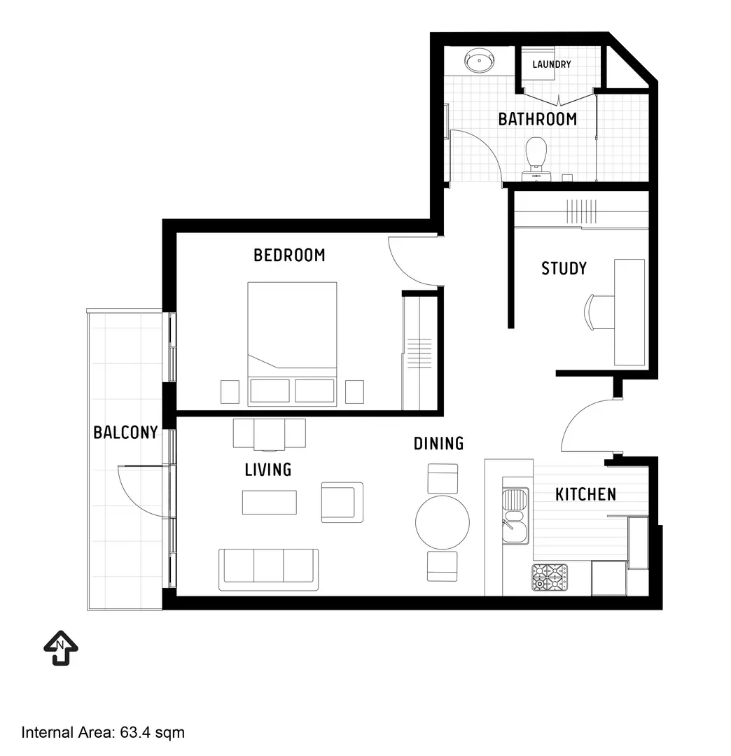 Terrace Home with Study in a Peaceful Garden Setting