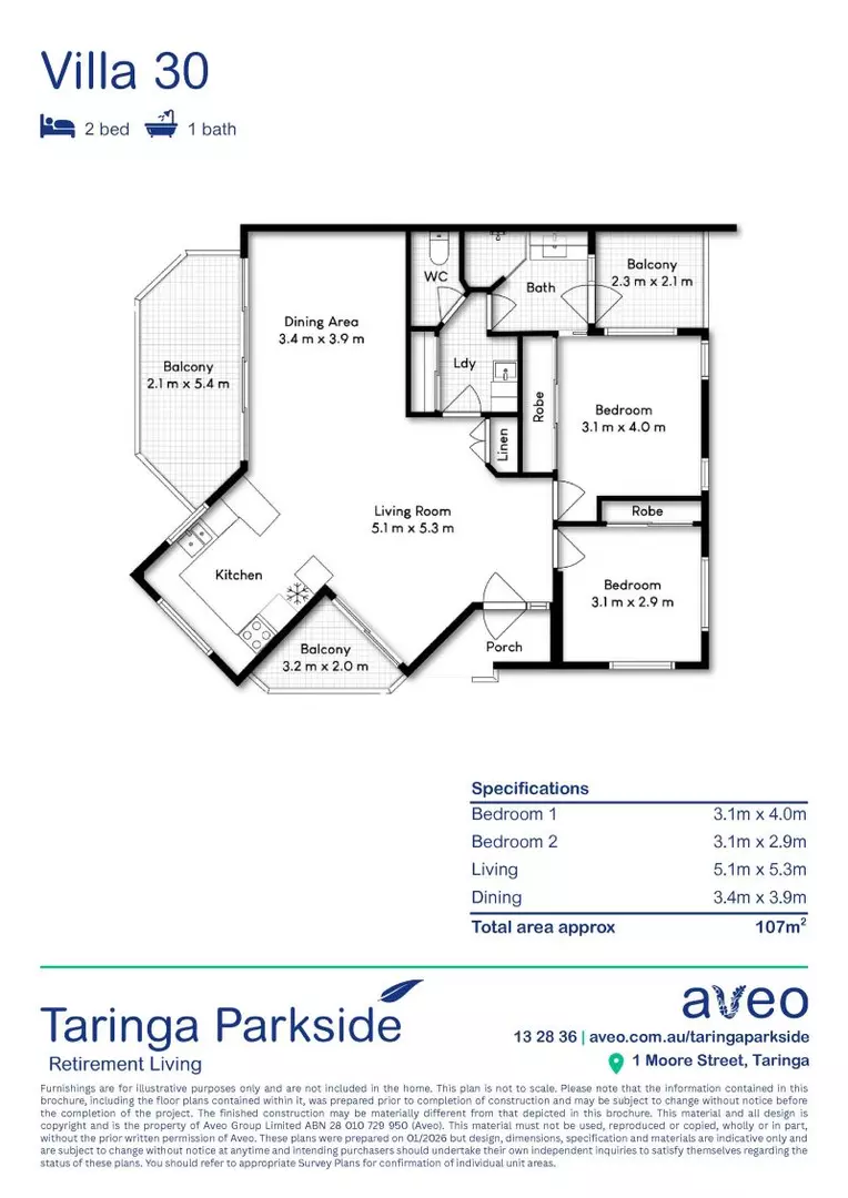 Comfortable retirement living with style