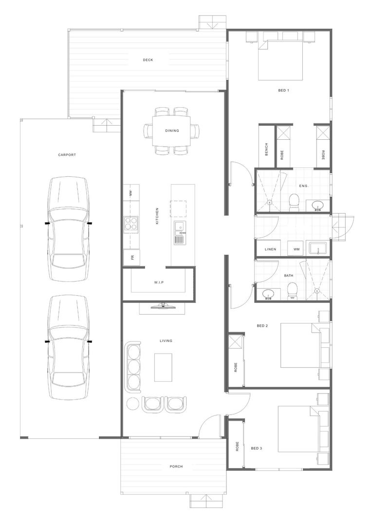 The Harper is a three bedroom home packed with modern features.