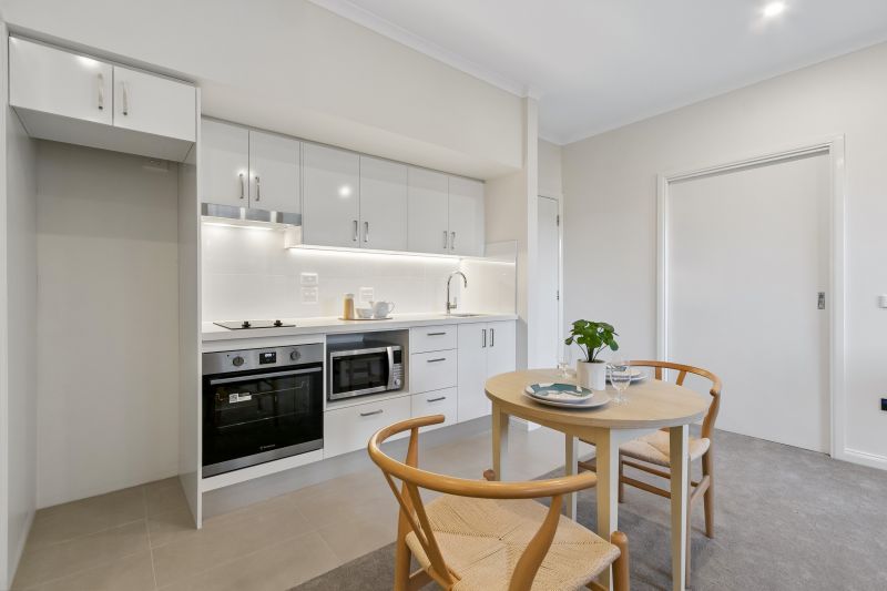 Modern studio apartment with a new kitchen