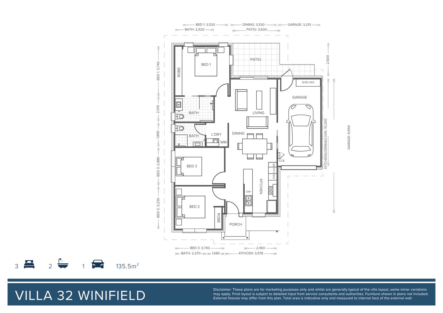 Villa 32 | 3 Bed 2 Bath 
