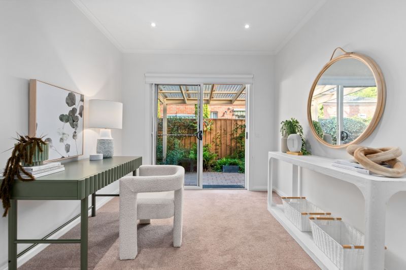 Stylishly updated two-bedroom plus study villa with delightful garden
