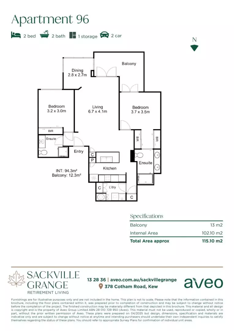 Stylish west-facing two-bedroom apartment!