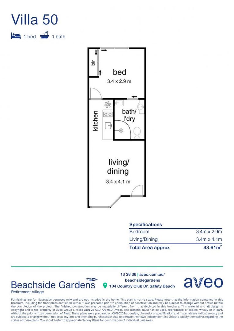 One-bedroom villa set in a private courtyard