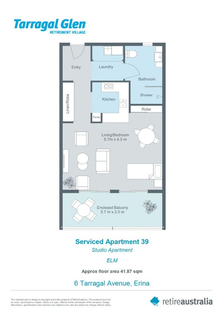 Desirable North facing apartment