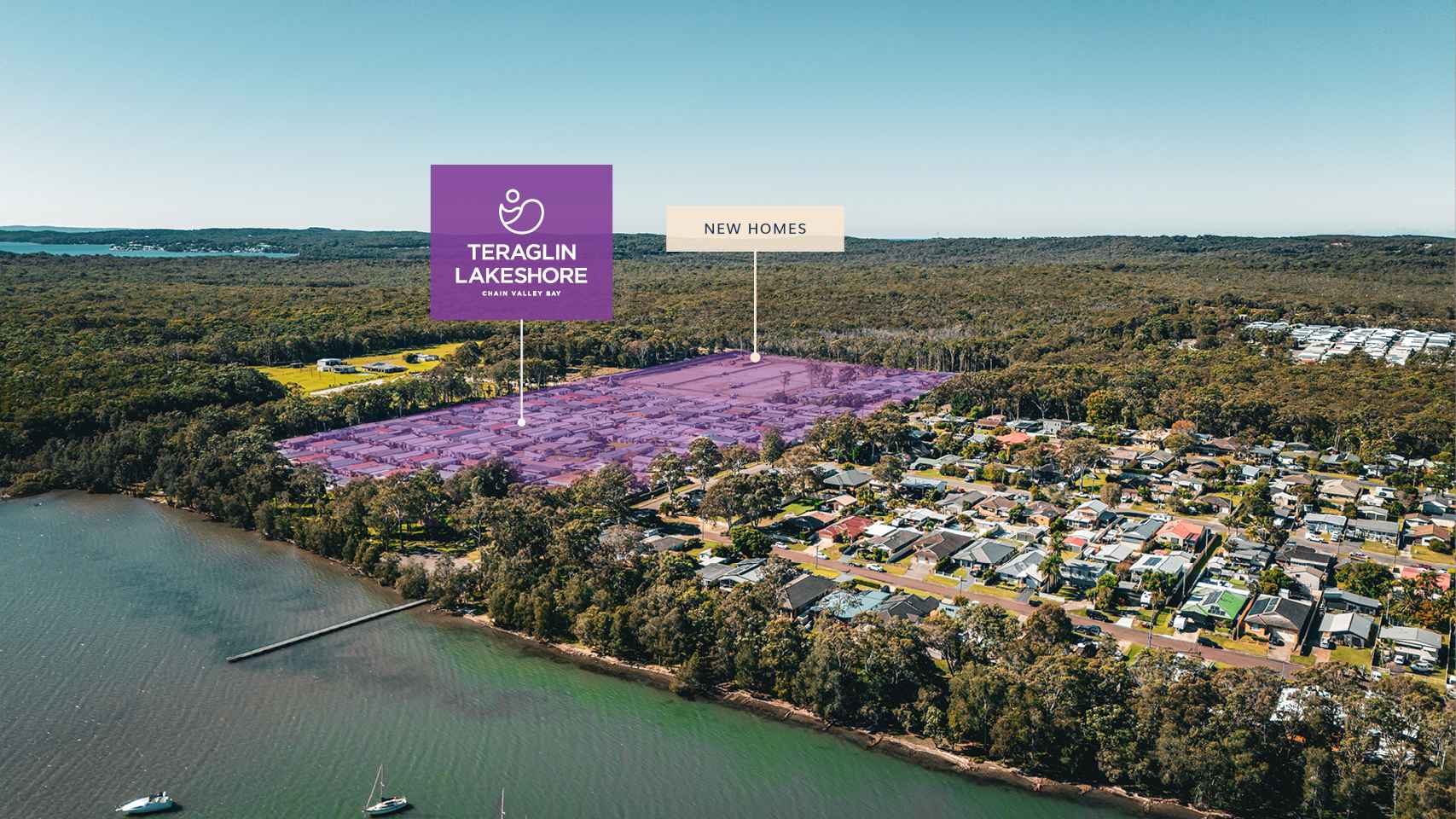 Teraglin Lakeshore Over 50s living Chain Valley Bay