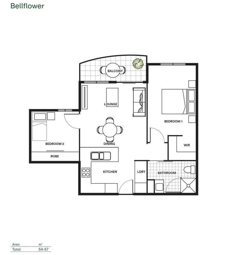 Modern Style Apartment with Serene Balcony Outlook