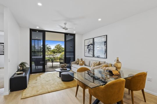 Open-plan two-bedroom apartment