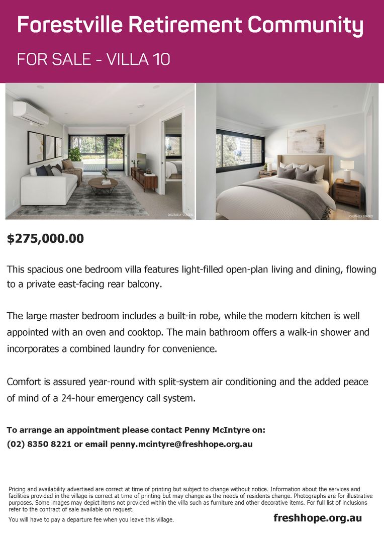 One Bedroom Villa - For Sale $575,000