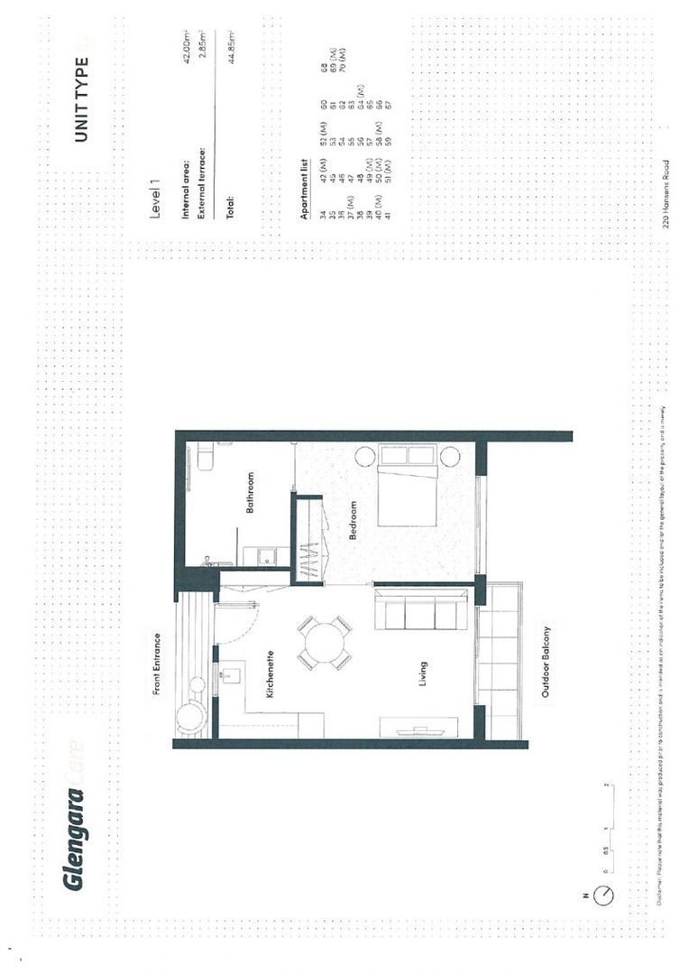 Ground floor apartment with outdoor courtyard.