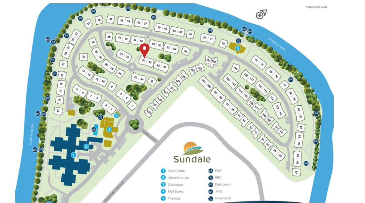 Generous north facing rear patio - Unit 41