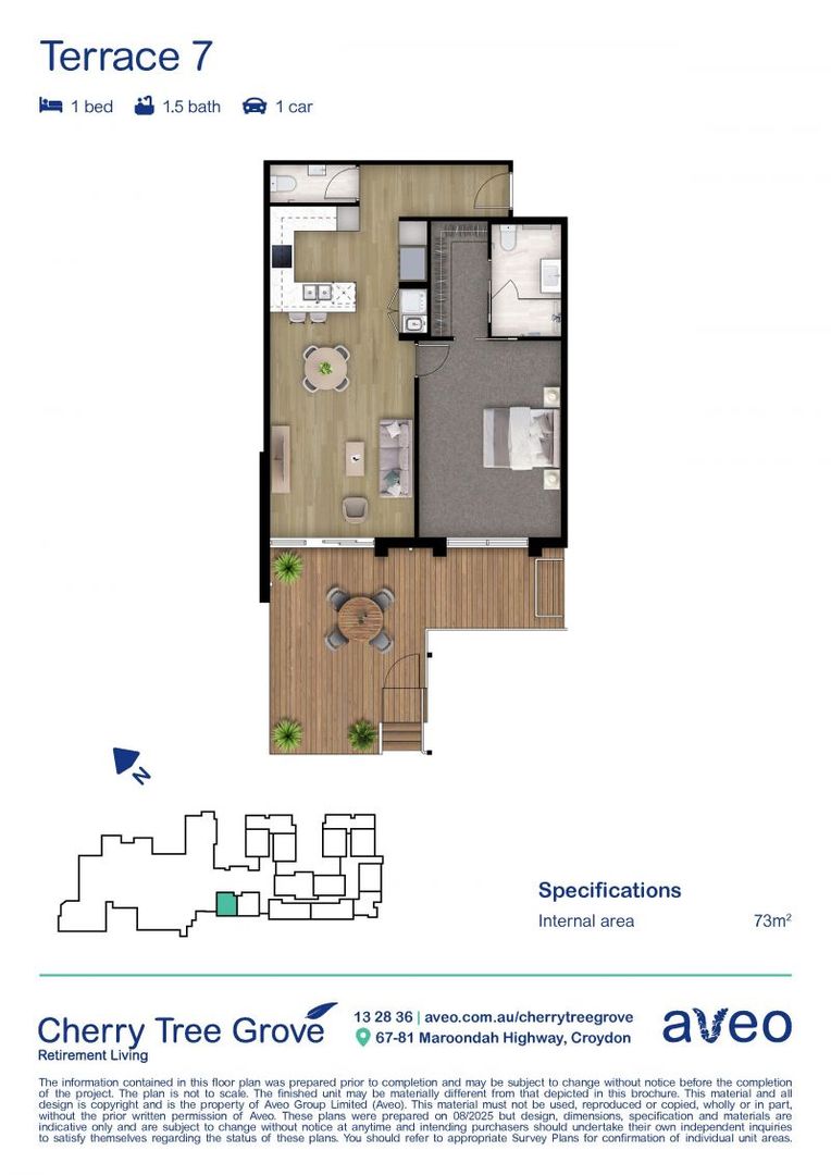 Spacious open-plan terrace with private courtyard!