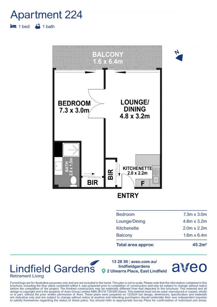 Large one-bedroom apartment