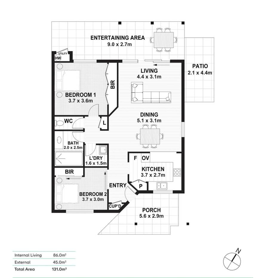 A Private Retreat with Space to Enjoy