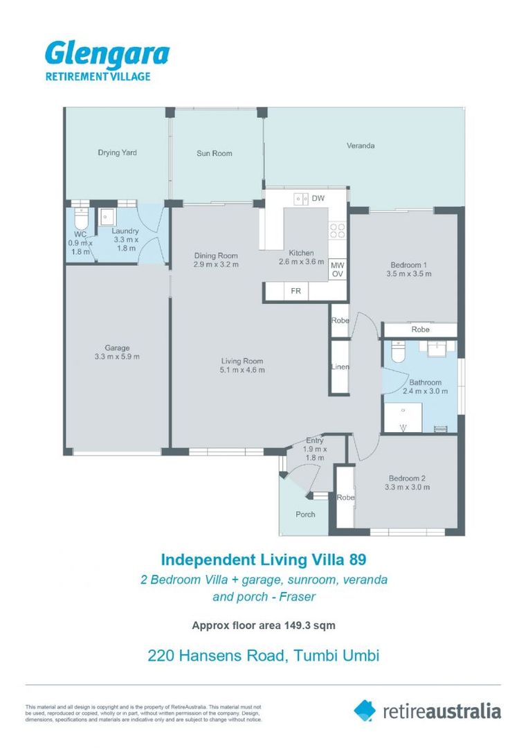 Bright and airy villa