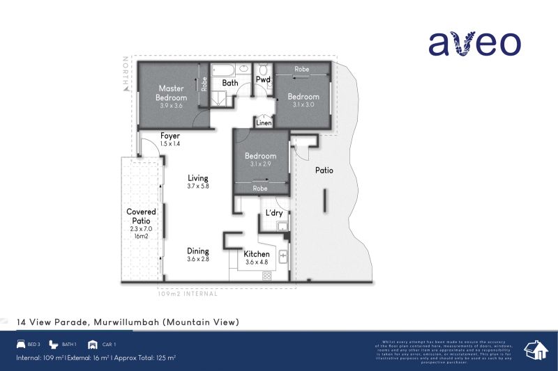3-Bedroom villa with private back patio