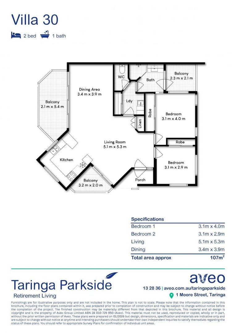 Comfortable retirement living with style