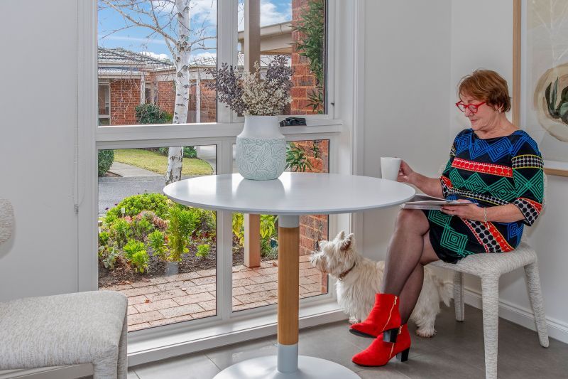 Stylishly updated two-bedroom plus study villa with delightful garden