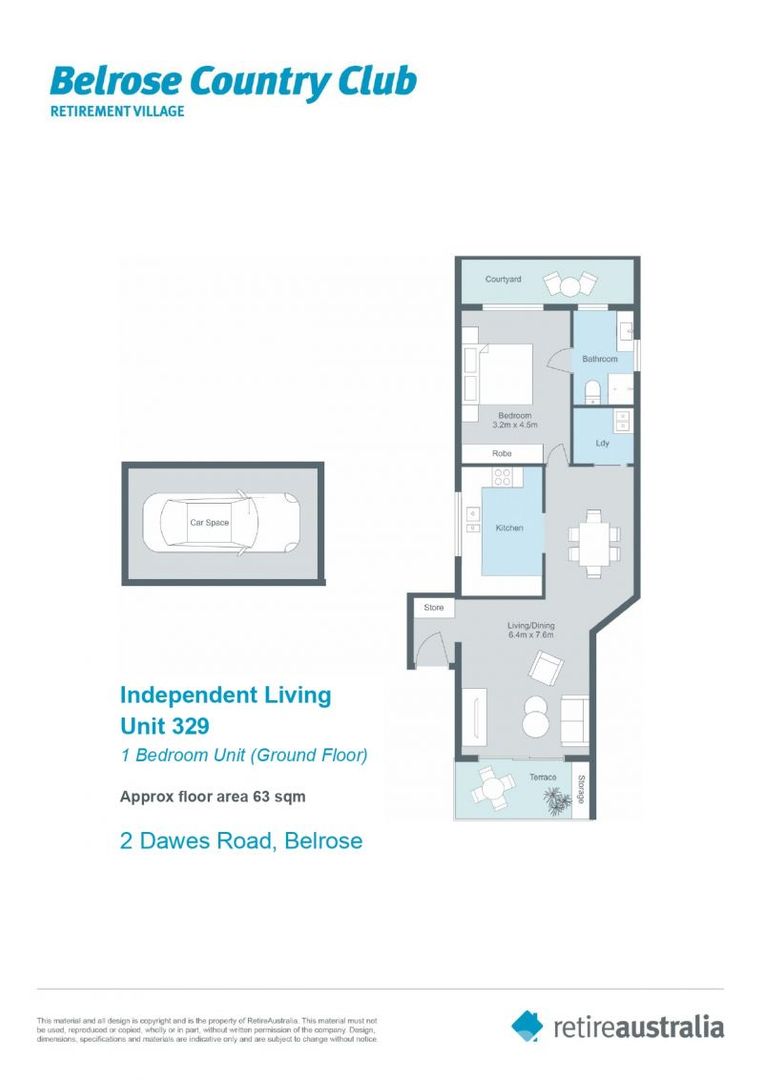 Perfectly located ground floor unit with tranquil garden surrounds.