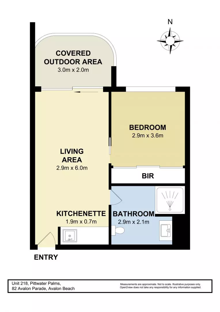 North-facing Stunning one-bedroom apartment