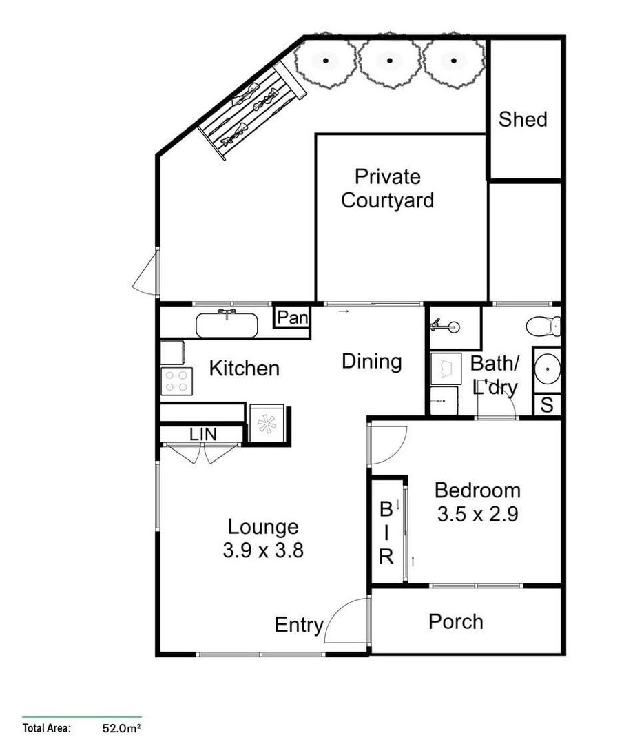 Private, Updated Unit with Courtyard in a Friendly Village Setting