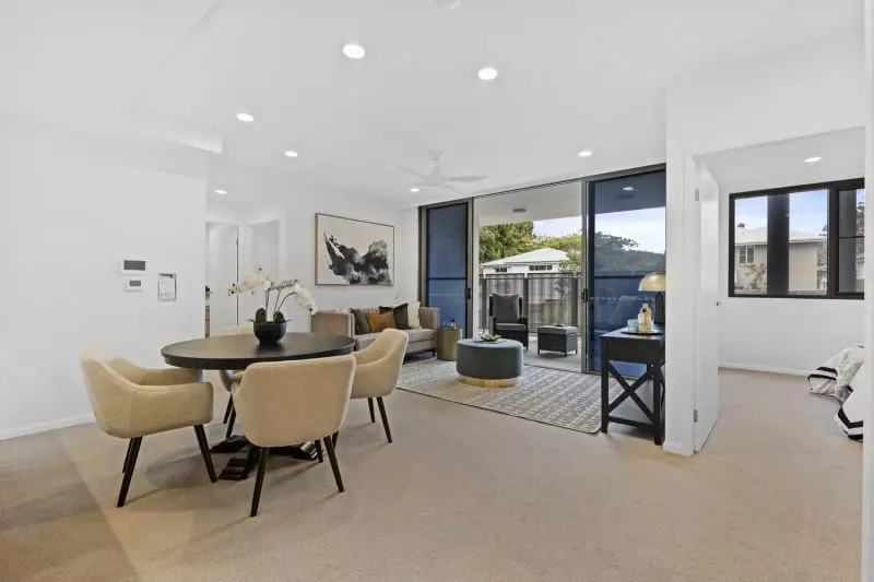 Contemporary east-facing third-floor two-bedroom apartment with reserve views