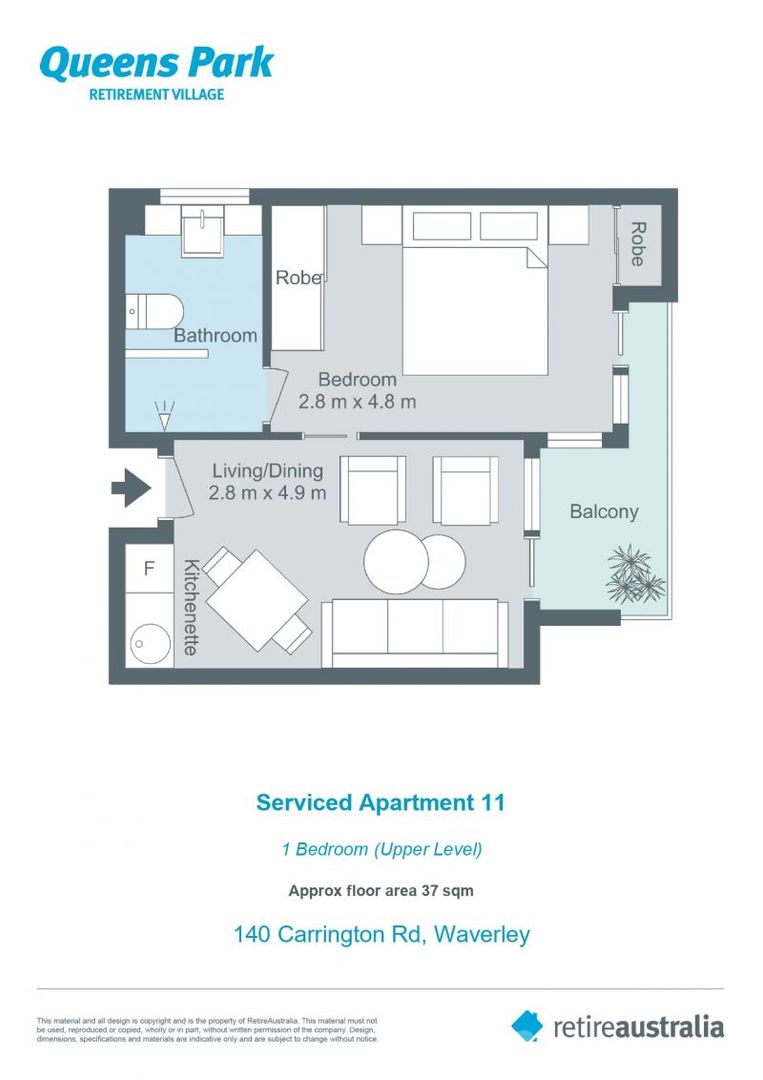 Stunningly refurbished one bedroom serviced apartment with separate bedroom and ensuite plus kitchenette and balcony