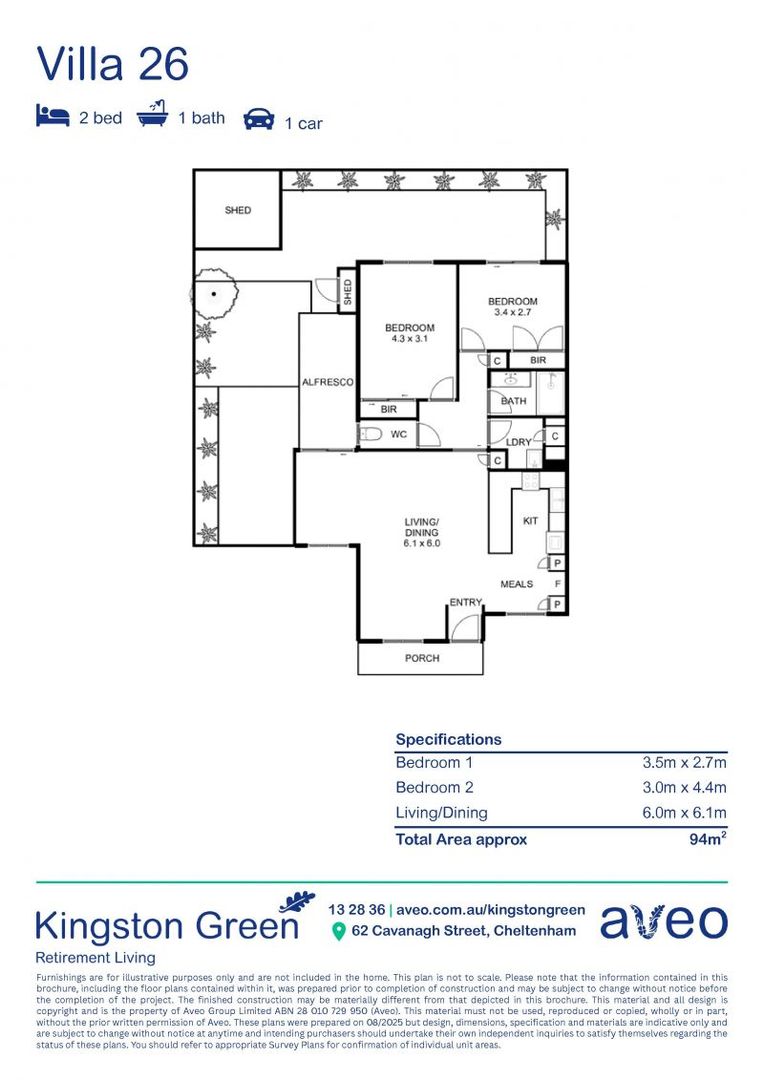 Spacious Two-Bedroom Villa Close to the Community Centre