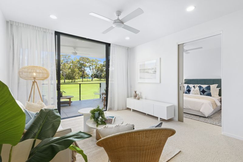 South-facing apartment with stunning Burleigh Golf Course views